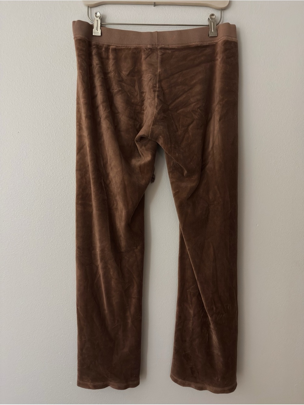 Vintage Y2K Juicy Couture Brown Velour Sweatpants Size Large - Picture 4 of 6